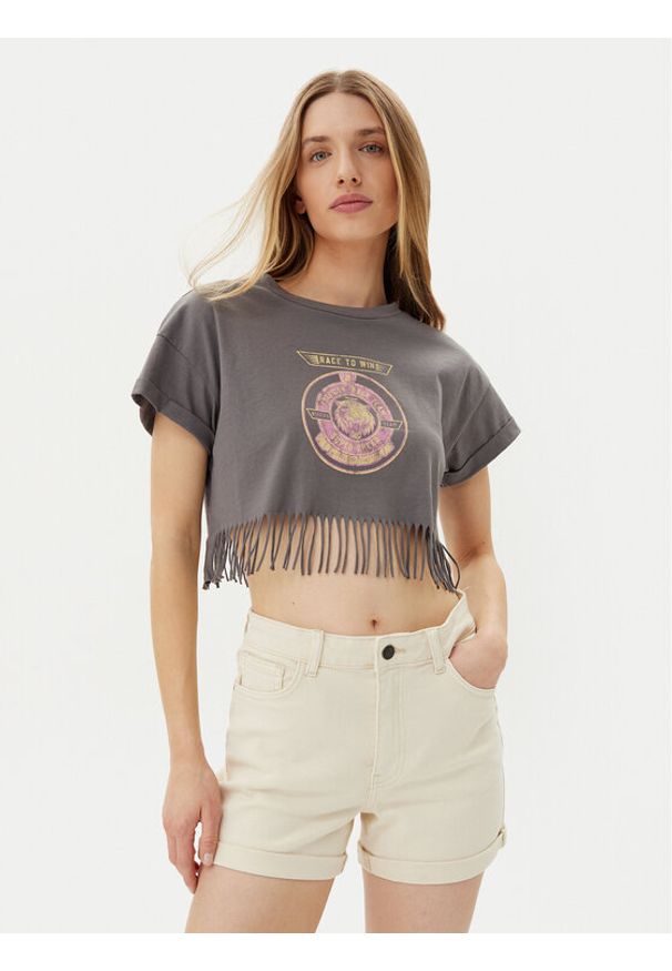 Noisy may - Noisy May T-Shirt Gaby 27033386 Szary Regular Fit. Kolor: szary. Materiał: bawełna