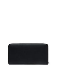 Calvin Klein Duży Portfel Damski Ck Must Large Zip Around Wallet K60K606698 Czarny. Kolor: czarny. Materiał: skóra