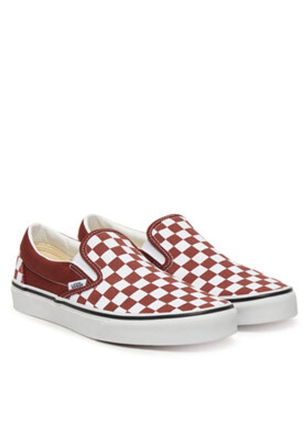 Vans Tenisówki Classic Slip-On VN000DAHFSB1 Bordowy. Zapięcie: bez zapięcia. Kolor: czerwony. Materiał: materiał