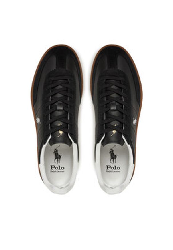 Polo Ralph Lauren Sneakersy 809961181002 Czarny. Kolor: czarny. Materiał: skóra