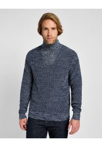 Lee - LEE MĘSKI SWETER LEE HALF ZIP KNIT MOOD INDIGO 112355674