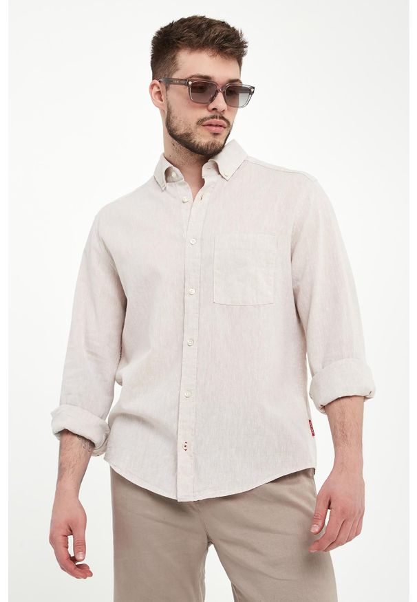 JOOP! Jeans - Koszula męska lniana Hali26-W JOOP! JEANS. Materiał: len