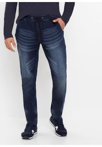 bonprix - Dżinsy dresowe slim fit, straight. Kolor: niebieski #1
