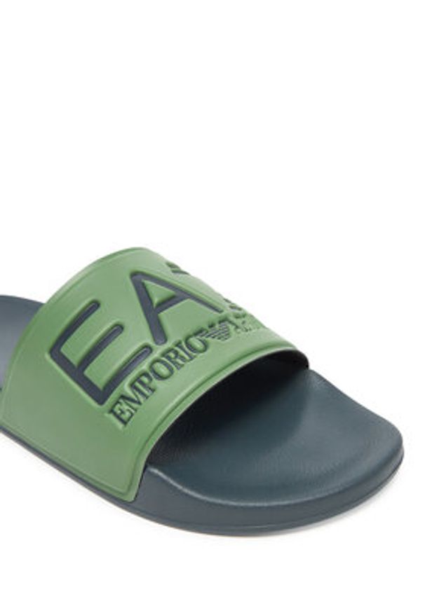 EA7 Emporio Armani Klapki 7X000108 AF15118 M8132 Zielony. Kolor: zielony. Materiał: syntetyk