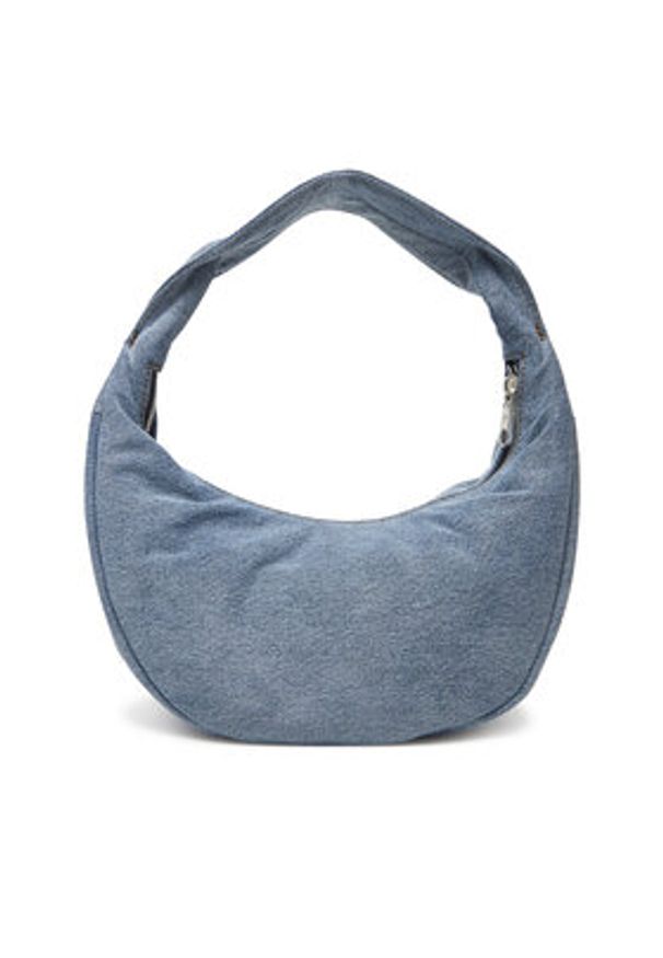 Calvin Klein Torebka Denim Soft Crescent Sm LV04F3207G Niebieski. Kolor: niebieski