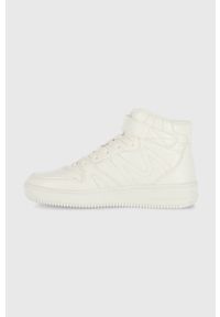 MEXX - Mexx buty Sneaker Mid Jally kolor biały. Nosek buta: okrągły. Zapięcie: rzepy. Kolor: biały. Materiał: guma