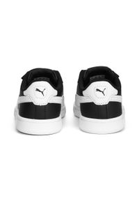 Puma - Dziecięce skórzane sneakersy Smash 3.0 V PUMA Black White. Kolor: czarny, wielokolorowy, biały. Materiał: skóra