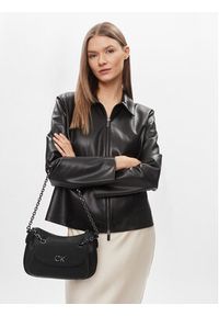Calvin Klein Torebka Re-Lock Dbl Shoulder Bag Perf K60K610620 Czarny. Kolor: czarny. Materiał: skórzane #6