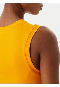 TOMMY HILFIGER - Tommy Hilfiger Top WW0WW47806 Pomarańczowy Slim Fit. Kolor: pomarańczowy. Materiał: bawełna #4
