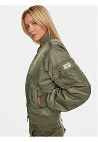 Guess Jeans Kurtka bomber W4YL01 WG932 Khaki Regular Fit. Kolor: brązowy. Materiał: syntetyk #6