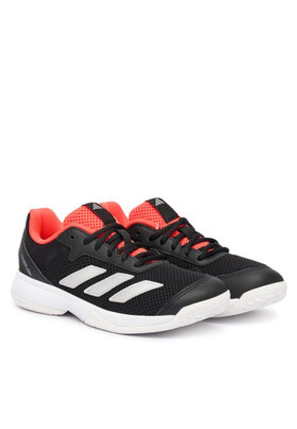 Adidas - adidas Buty do tenisa Courtflash JR4451 Czarny. Kolor: czarny. Materiał: materiał. Sport: tenis