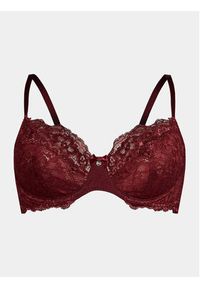 Hunkemöller Biustonosz balkonetka Marine 202706 Bordowy. Kolor: czerwony