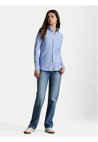Polo Ralph Lauren Koszula 211664427001 Błękitny Slim Fit. Typ kołnierza: polo. Kolor: niebieski. Materiał: bawełna