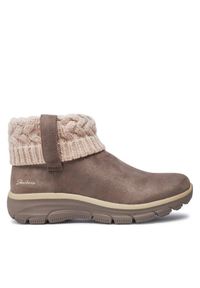 skechers - Skechers Botki Easy Going Cozy 167401/TPE Beżowy. Kolor: beżowy. Materiał: materiał #1