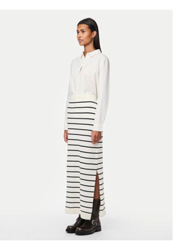 Pieces Spódnica ołówkowa Joy 17150578 Biały Regular Fit. Kolor: biały. Materiał: syntetyk