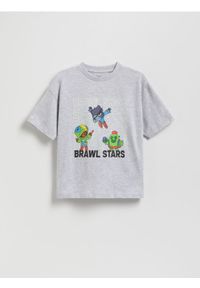 Reserved - T-shirt Brawl Stars - jasnoszary. Kolor: szary. Materiał: bawełna, dzianina