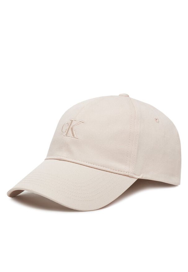 Calvin Klein Jeans Czapka z daszkiem Embroidered Monogram Cap LV04K5024G Różowy. Kolor: różowy. Materiał: materiał, bawełna