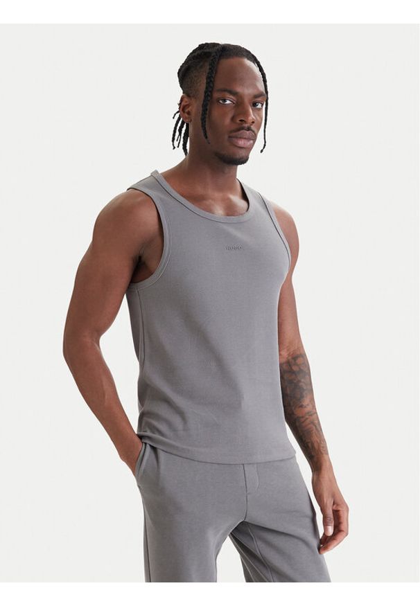 Hugo - HUGO Tank top Dapota 50563744 Szary Slim Fit. Kolor: szary. Materiał: bawełna