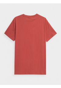 outhorn - T-shirt z nadrukiem męski - czerwony. Okazja: na co dzień. Kolor: czerwony. Materiał: bawełna, dzianina. Wzór: nadruk. Styl: casual #6