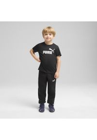 Puma - Dziecięce polarowe spodnie dresowe ESS z logo No. 1 PUMA Black. Okazja: na co dzień. Kolor: czarny. Materiał: polar, dresówka. Wzór: nadruk. Styl: casual, elegancki