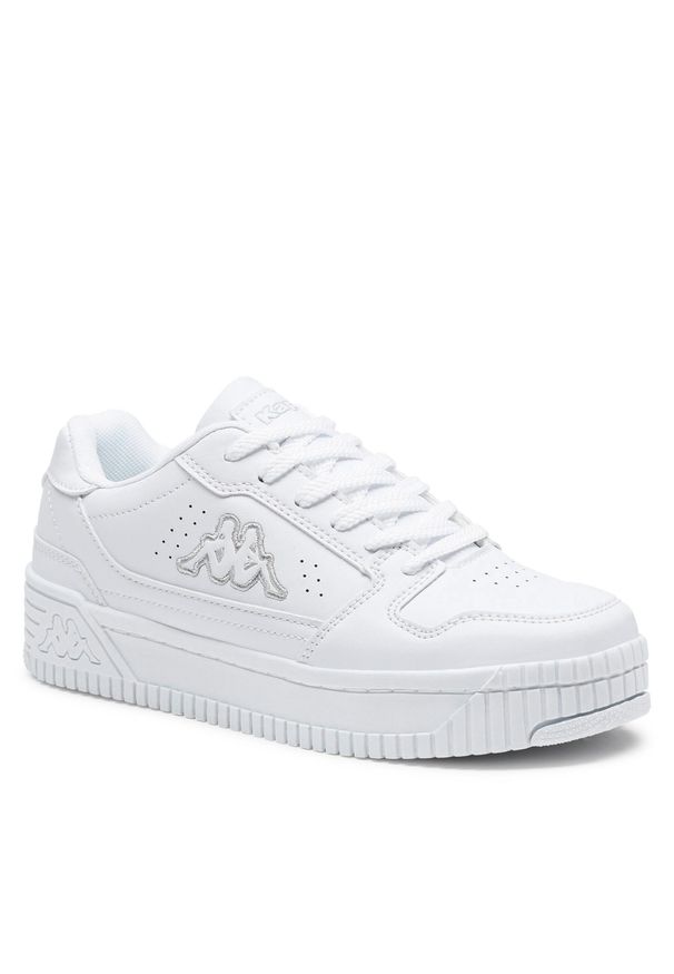 Sneakersy Kappa 243235 White 1010. Kolor: biały. Materiał: skóra