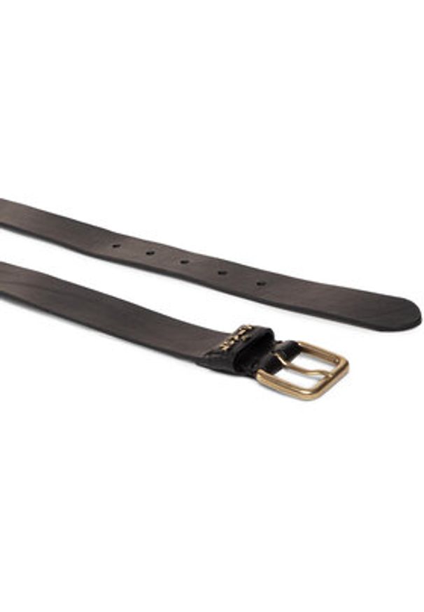 Levi's® Pasek Damski 37460-0052 Czarny. Kolor: czarny. Materiał: skóra