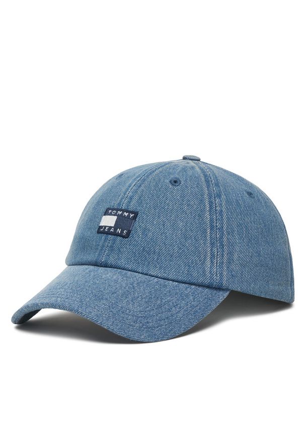 Czapka z daszkiem Tommy Jeans. Kolor: niebieski. Materiał: denim