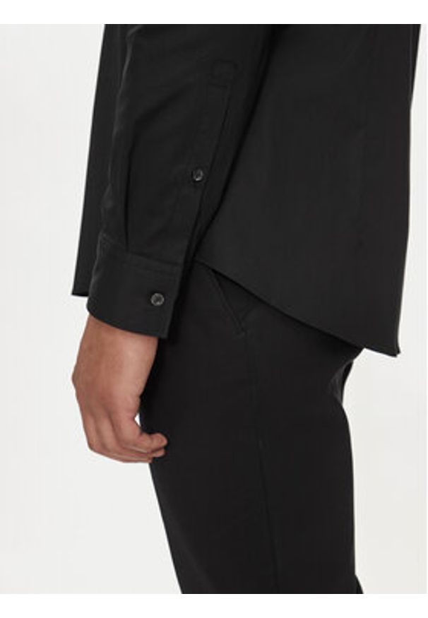 Hugo Koszula Ermo 50505315 Czarny Slim Fit. Kolor: czarny. Materiał: bawełna