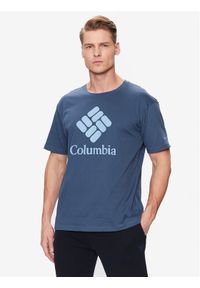 columbia - Columbia T-Shirt Pacific Crossing II 2036472 Niebieski Regular Fit. Kolor: niebieski. Materiał: syntetyk, bawełna
