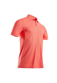 INESIS - Koszulka polo do golfa WW500 męska. Typ kołnierza: golf, polo. Kolor: czerwony. Materiał: elastan, poliamid, poliester, materiał #1