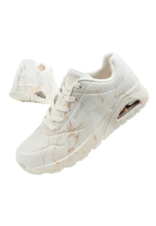 skechers - Buty sportowe damskie Skechers Uno [155584/OFWT]. Kolor: beżowy, wielokolorowy. Model: Skechers Sport. Sport: turystyka piesza