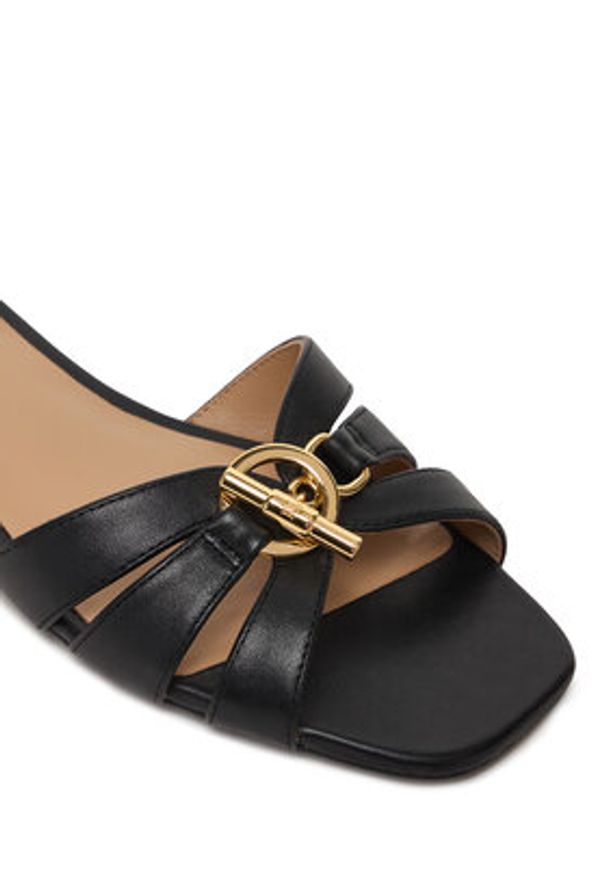 Lauren Ralph Lauren - LAUREN RALPH LAUREN Klapki Blaike 802982875002 Czarny. Kolor: czarny. Materiał: skóra