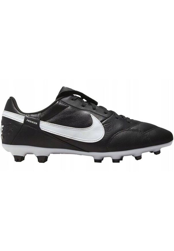 Buty do piłki nożnej męskie Nike Premier III FG. Zapięcie: sznurówki. Kolor: czarny. Materiał: materiał. Szerokość cholewki: normalna. Sport: piłka nożna