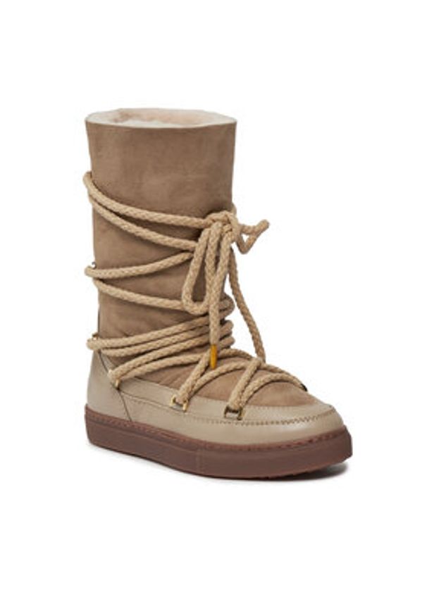 Inuikii Śniegowce Classic High Laced 75107-096 Beżowy. Kolor: beżowy. Materiał: skóra, zamsz