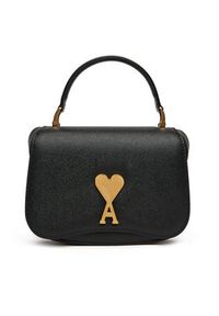 AMI PARIS - AMI Paris Torebka ULL007.AL0036 Czarny. Kolor: czarny. Materiał: skórzane. Styl: street #5