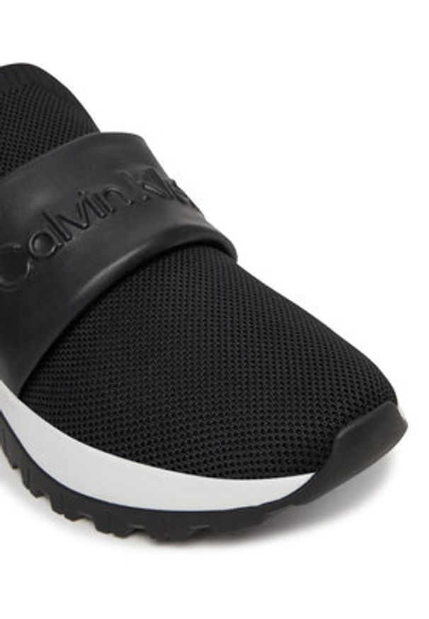Calvin Klein Sneakersy Runner Slip On - He Nappa HW0HW02415 Czarny. Zapięcie: bez zapięcia. Kolor: czarny. Materiał: materiał
