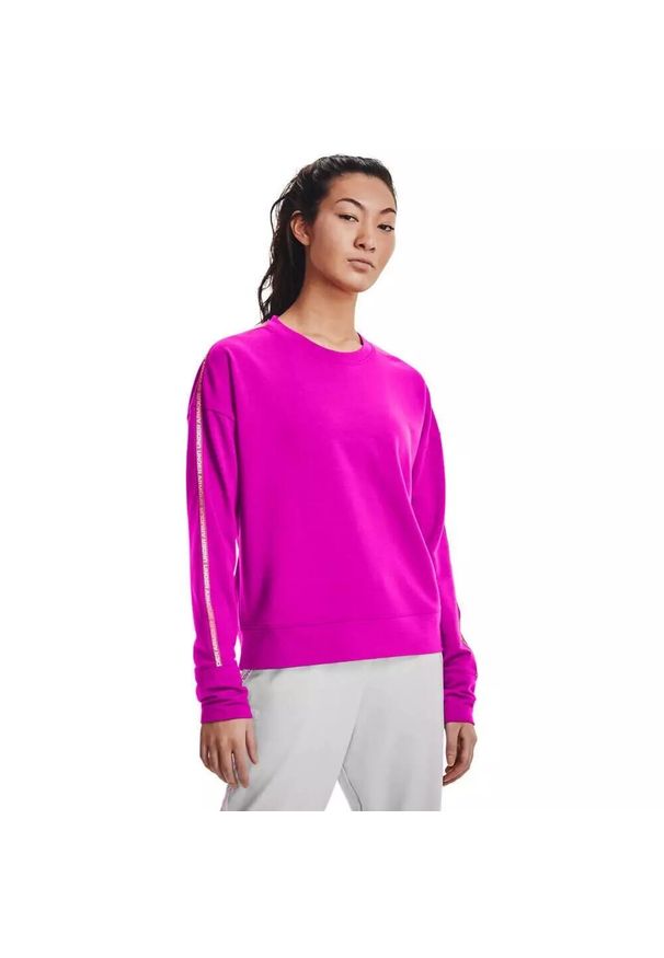 Bluza damska Under Armour Rival Terry Taped Crew. Kolor: różowy