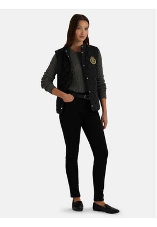 Lauren Ralph Lauren - LAUREN RALPH LAUREN Bezrękawnik 297951276005 Czarny Straight Fit. Kolor: czarny. Materiał: syntetyk. Długość rękawa: bez rękawów