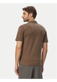 Jack & Jones Polo Milano 12304870 Brązowy jasny Regular Fit. Typ kołnierza: polo. Kolor: brązowy. Materiał: bawełna #3