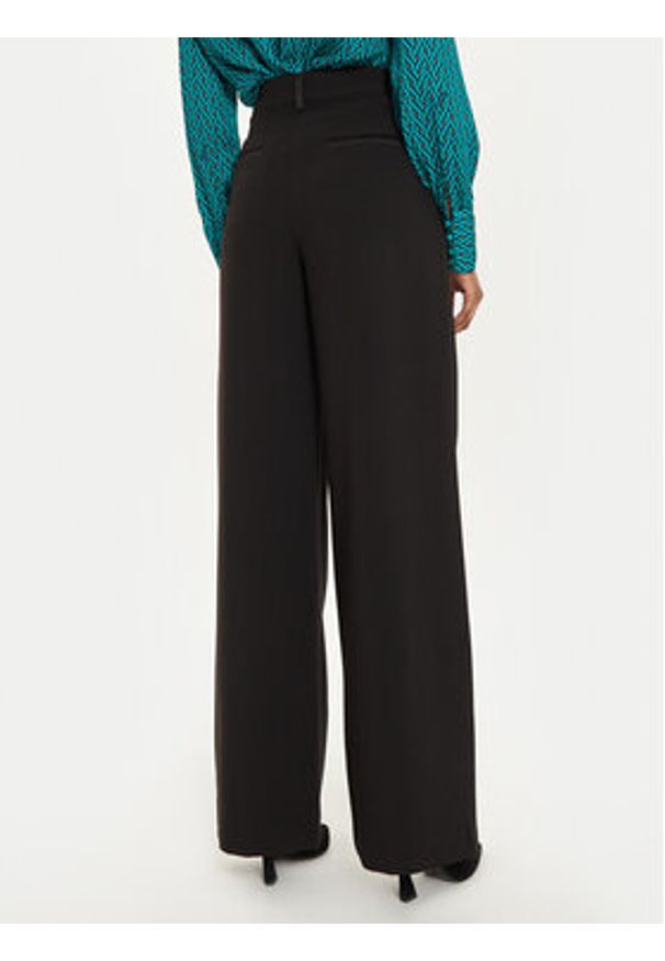 Fracomina Spodnie palazzo FR24WV3004W50901 Czarny Wide Leg. Kolor: czarny. Materiał: syntetyk
