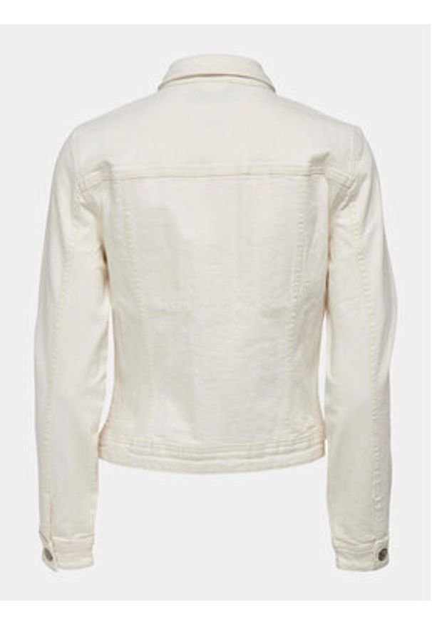 only - ONLY Kurtka jeansowa Tia 15177238 Écru Regular Fit. Materiał: bawełna
