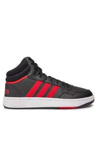 Adidas - adidas Sneakersy Hoops 3.0 Mid ID9835 Czarny. Kolor: czarny. Materiał: skóra