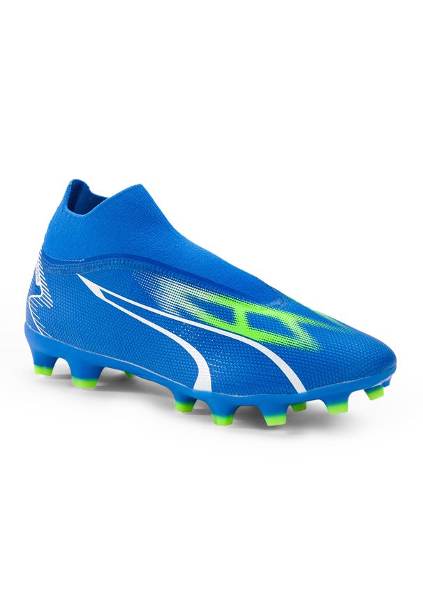 Buty do piłki nożnej męskie Puma Ultra Match. Kolor: niebieski, wielokolorowy. Materiał: syntetyk, materiał. Szerokość cholewki: normalna. Sport: piłka nożna