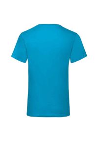 FRUIT OF THE LOOM - Koszulka Unisex Dla Dorosłych Z Dekoltem W Szpic. Kolor: niebieski