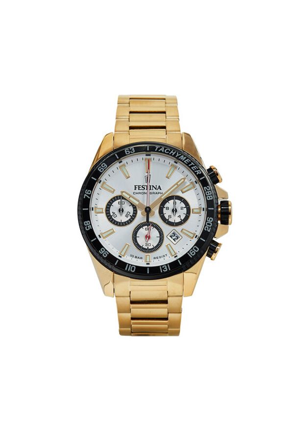 Festina Zegarek Timeless Chronograph 20634/1 Złoty. Kolor: złoty