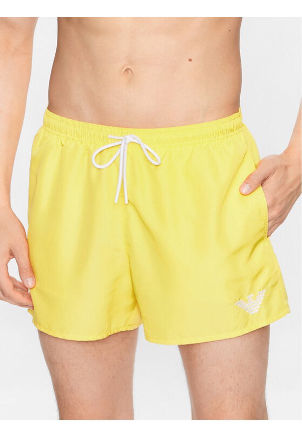 Emporio Armani Underwear Szorty kąpielowe 211752 3R438 10760 Żółty Regular Fit. Kolor: żółty. Materiał: syntetyk