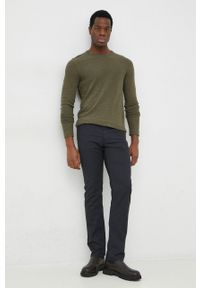 BOSS Orange - BOSS longsleeve bawełniany BOSS ORANGE męski kolor zielony. Kolor: zielony. Materiał: bawełna. Długość rękawa: długi rękaw. Wzór: gładki #4