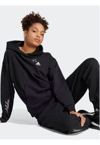 Adidas - adidas Bluza IJ8774 Czarny Loose Fit. Kolor: czarny. Materiał: bawełna #14