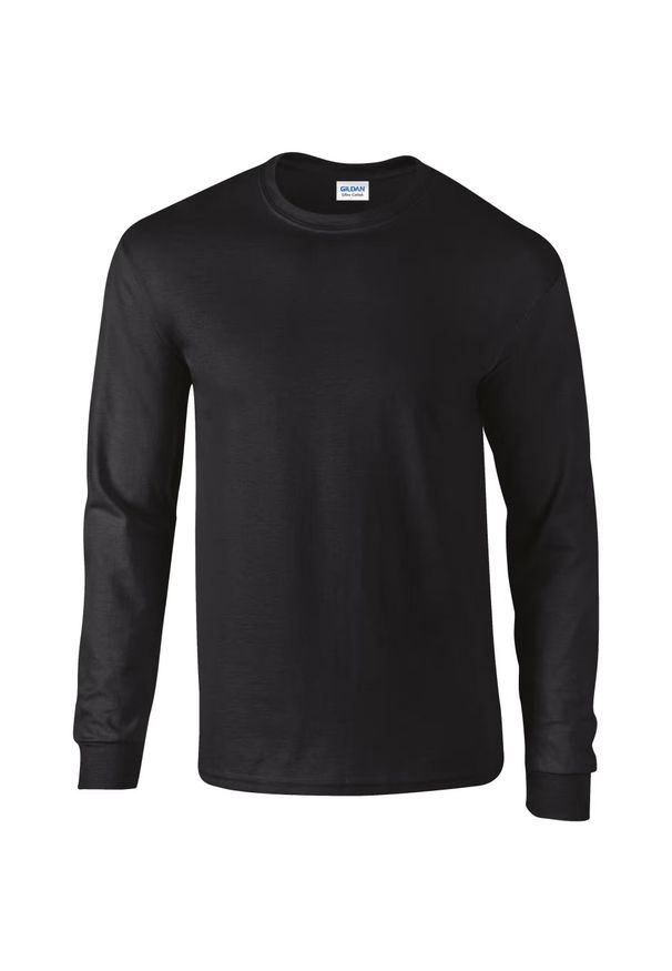 GILDAN - Koszulka z długim rękawem ultra bawełniana Gildan. Kolor: czarny. Materiał: bawełna. Długość rękawa: długi rękaw. Długość: długie