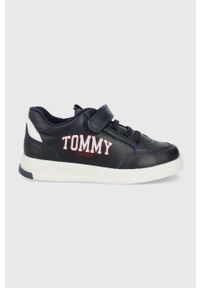 TOMMY HILFIGER - Tommy Hilfiger sneakersy dziecięce kolor granatowy. Nosek buta: okrągły. Zapięcie: rzepy. Kolor: niebieski. Szerokość cholewki: normalna #1